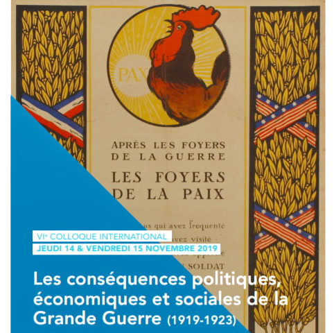 Участие в VI Международном коллоквиуме "Les conséquences politiques, économiques et sociales de la Grande Guerre (1919-1923)"