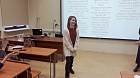 Участница фонетического конкурса -  студентка I курса бакалавриата Анна Горбушина (29 ноября 2019)